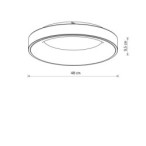 Plafonas NIKKI ROUND LED LED 48W 3000K IP20 Juoda