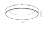 Plafonas NIKKI ROUND LED 60W 3000K IP20 Juoda