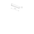 Lauko lubinis šviestuvas OUTLINE LED S LED 20W 3000K IP44 Juoda