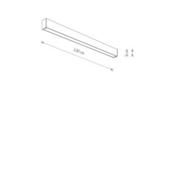 Lubinis lauko šviestuvas OUTLINE LED M LED 35W 3000K IP44 Juoda