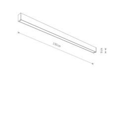 Lauko lubinis šviestuvas OUTLINE LED L LED 50W 3000K IP44 Juoda