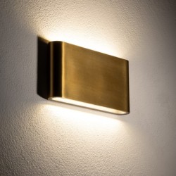 Sieninis lauko šviestuvas SEMI LED M LED 10W 3000K IP54 Žalvario