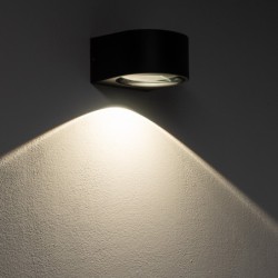 Sieninis lauko šviestuvas NEL LED 5W 3000K IP54 Juoda