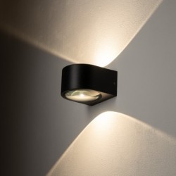 Sieninis lauko šviestuvas NEL LED LED 10W 3000K IP54 Juoda