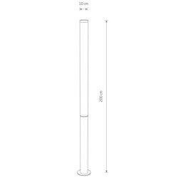 Pastatomas lauko šviestuvas MIA LED L LED 100W 3000K IP54 Juoda