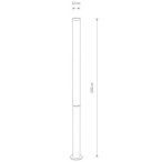 Pastatomas lauko šviestuvas MIA LED L LED 100W 3000K IP54 Juoda