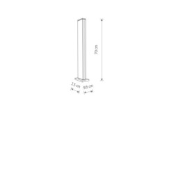 Pastatomas lauko šviestuvas SLIT LED LED 12W 3000K IP54 Juoda