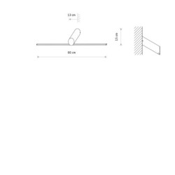 Sieninis šviestuvas SLASH LED 10W 3000K IP20 Juoda