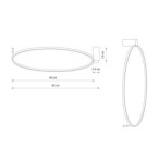 Sieninis šviestuvas CIRCOLO LED M LED 21W 3000K IP20 Balta