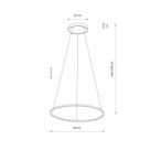 Pakabinamas šviestuvas CIRCOLO LED M 21W 3000K Balta
