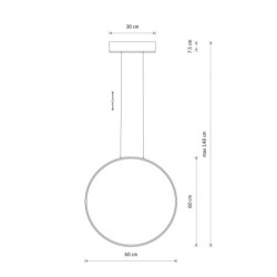 Pakabinamas šviestuvas CIRCOLO LED M LED 21W 3000K IP20 Balta