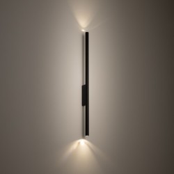 Sieninis šviestuvas LASER WALL L 2xG9 IP20 Juoda