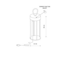 Stalinis lauko šviestuvas NALA LED 4W 2700K IP54 Balta