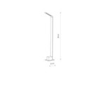 Pastatomas lauko šviestuvas SLIM LED LED 7W 3000K IP54 Juoda