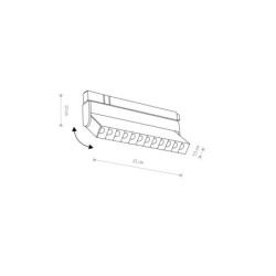 Bėginis šviestuvas LVM FOCUS OUT LED 9W 3000K IP20 Balta
