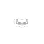 Bėginės sistemos kampinis adapteris LVM RECESSED HORIZONTAL CORNER Balta