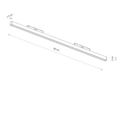 Bėginis šviestuvas NANO-LVM LINE OUT LED 20W 3000K IP20 Juoda