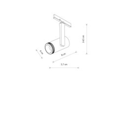 Bėginis šviestuvas NANO-LVM SPOT ZOOM LED 7W 3000K IP20 Juoda