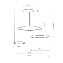 Pakabinamas šviestuvas CIRCOLO POWER LED LED 85W 3000K IP20 Balta