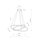 Pakabinamas šviestuvas CIRCOLO POWER LED LED 67W 3000K IP20 Balta