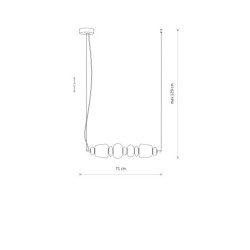 Pakabinamas šviestuvas CERAMIC LED LED 22W 3000K IP20 Pilka