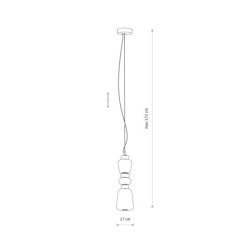 Pakabinamas šviestuvas CERAMIC LED LED 19W 3000K IP20 Pilka