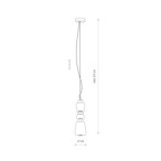 Pakabinamas šviestuvas CERAMIC LED LED 19W 3000K IP20 Pilka