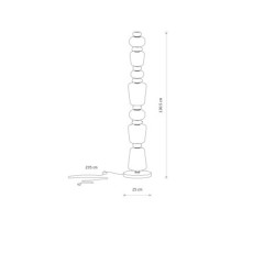 Toršeras CERAMIC LED LED 34W 3000K IP20 Pilka