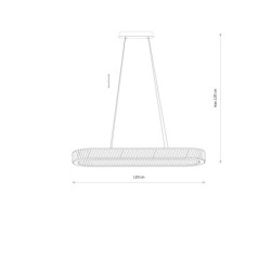 Pakabinamas šviestuvas LUXORA LED 40W 3000K IP20 Skaidri