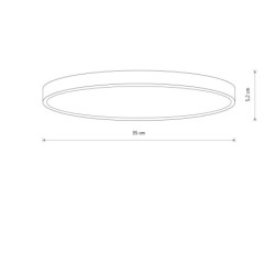 Plafonas DENIA LED M SENSOR LED 24W 4000K IP20 Balta su judesio davikliu