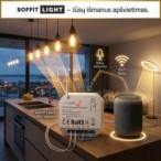 Išmanusis Wi-Fi + RF apšvietimo valdiklis CORE2 (1-kanalo, TUYA / valdymas balsu)