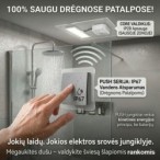 Belaidis kinetinis jungiklis be baterijų PUSH2/GD (2-klavišų, IP67, Auksinis)