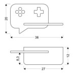 CONSOLE Sieninis šviestuvas 5W LED IQ KIDS Juoda