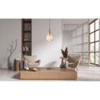 Pakabinamas šviestuvas Zulo 1xE27 Žalvario (PND-27812-BRO-AMB)