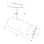 Magnetinio bėgelio reflektorius Maxlight MAGNETIC DEC 13W 3000K Juodas DALI