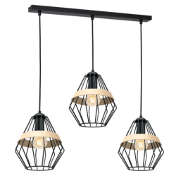 Pakabinamas šviestuvas CLIFF BLACK 3xE27