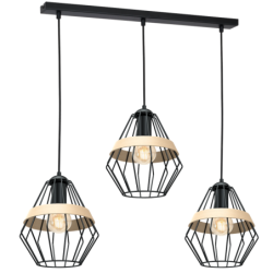 Pakabinamas šviestuvas CLIFF BLACK 3xE27