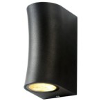 LED fasadinis lauko šviestuvas (aliuminis) Juoda spalva IP44 2xGU10 jungtis 220V