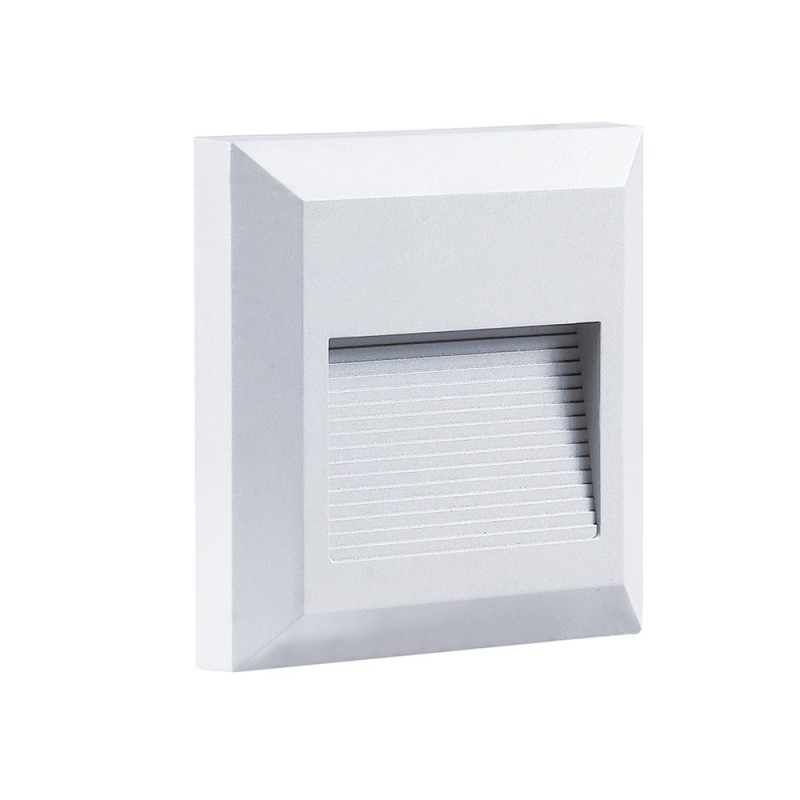 LED sieninis lauko šviestuvas (kvadratinis) BALTA SPALVA 2W 4200K 120LM 220V IP65