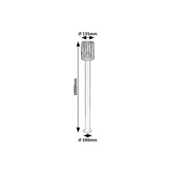 Pastatomas lauko šviestuvas Tarpa E27 1x MAX 40W (juoda)