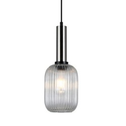Pakabinamas šviestuvas Antiola 1xE27 Satino Nikelio (PND-5588-1M-SC+CL)