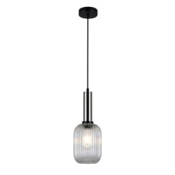 Pakabinamas šviestuvas Antiola 1xE27 Satino Nikelio (PND-5588-1M-SC+CL)