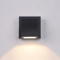 Sieninis lauko šviestuvas Edgar LED 3W 3000K Juoda (PL-436B)