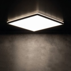 Lubinis šviestuvas AZPO LED 22W NW L-B SMD 230V 4000K 80Ra IP54 (Neutrali balta) Plastikas Juoda