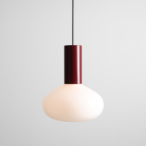 Pakabinamas šviestuvas FLO RUBY M 1xE14 Geležis, Stiklas (7000G27_M)