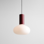 Pakabinamas šviestuvas FLO RUBY M 1xE14 Geležis, Stiklas (7000G27_M)
