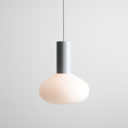 Pakabinamas šviestuvas FLO GREY M 1xE14 Geležis, Stiklas (7000G22_M)