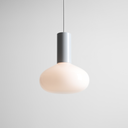 Pakabinamas šviestuvas FLO GREY M 1xE14 Geležis, Stiklas (7000G22_M)