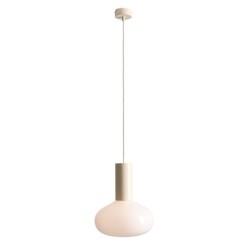 Pakabinamas šviestuvas FLO CREAM M 1xE14 Geležis, Stiklas (7000G9_M)