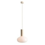 Pakabinamas šviestuvas FLO CREAM M 1xE14 Geležis, Stiklas (7000G9_M)